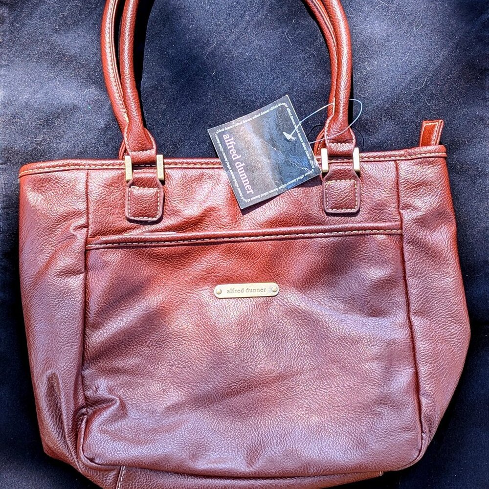Alfred Dunner Brown Faux Leather Tote Bag – New with Tags